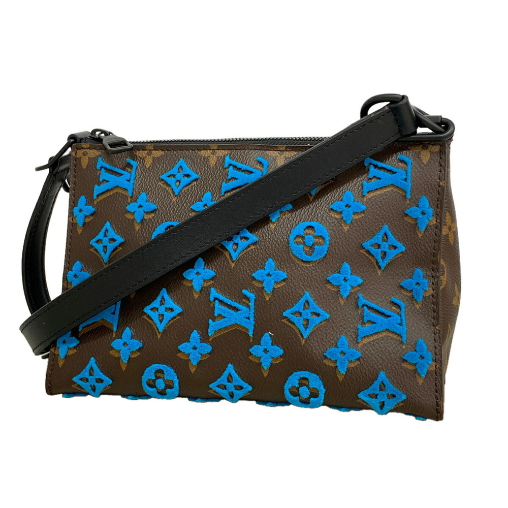Louis Vuitton Shoulder Bag Monogram Tuftage Triangle M45078 Turquoise Men's P...